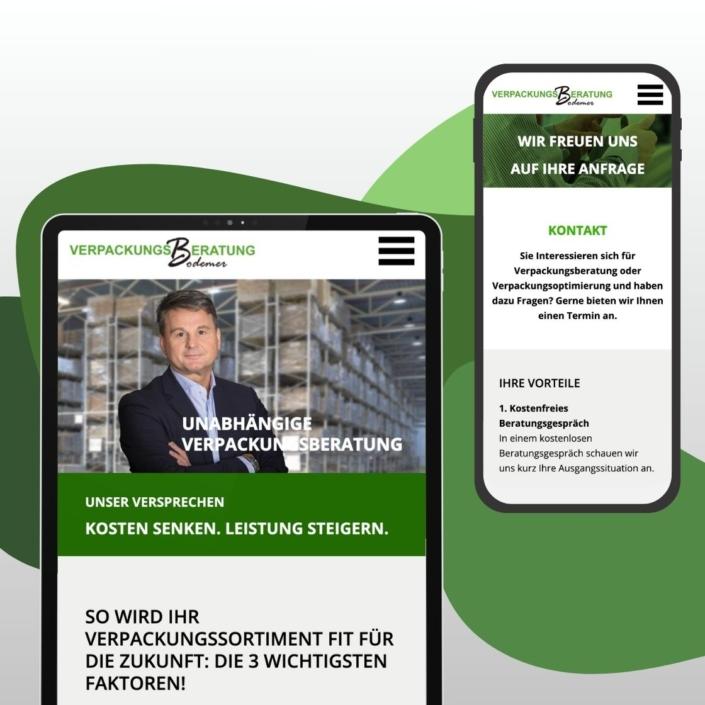 Verpackungsberatung Bodemer: WordPress Website im Responsive Webdesign